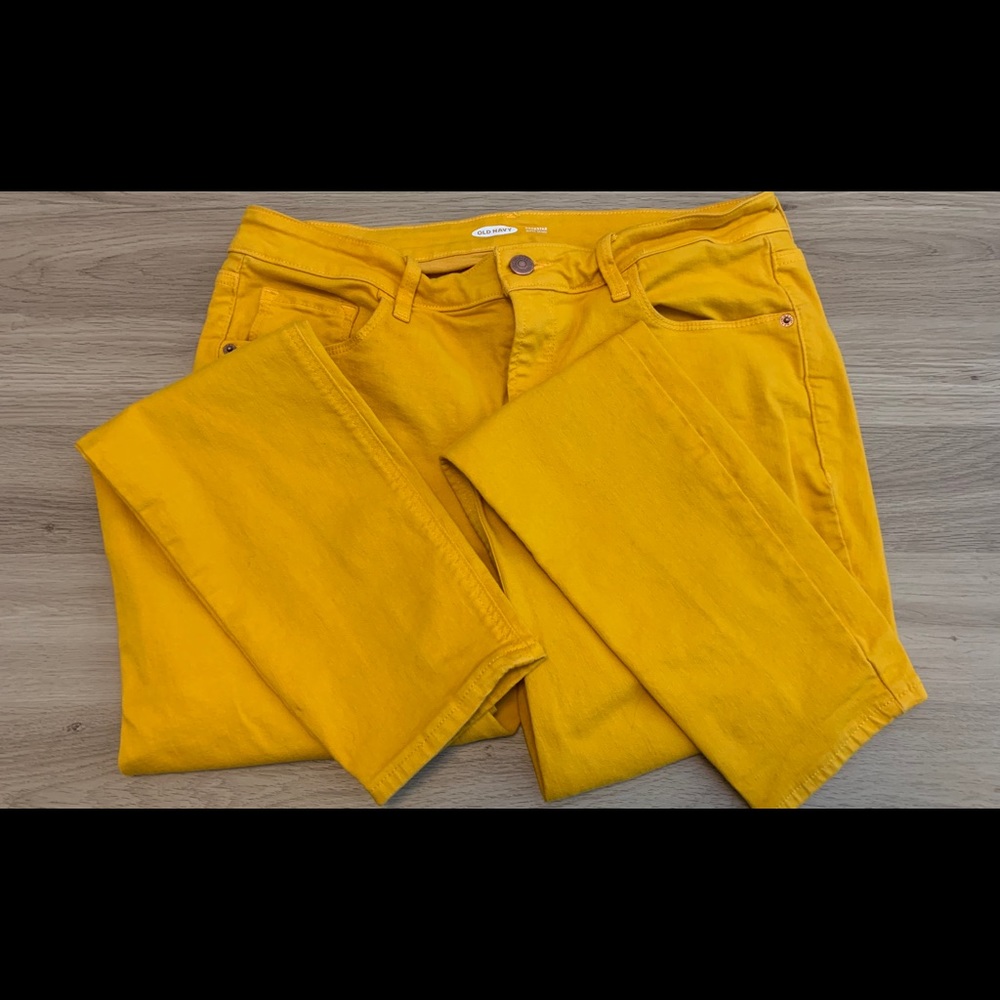 Rockstar Old Navy Super Skinny Mustard Jeans
